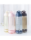 Botella de agua al aire libre de 1000ml con botellas deportivas de paja respetuosas con la tapa senderismo Camping plástico BPA 