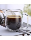 Tazas de café dobles con el mango tazas para bebidas aislamiento doble pared de vidrio taza de té creativo regalo taza para la l