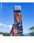 Taza de agua de fruta de leche de té cuadrada Nueva Linda 500ml para botellas de agua beber con cuerda transparente deporte esti