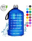QuiFit 3.78L 2.2L 1.3L claro gran galón de botellas de agua potable plástico gran capacidad para gimnasio Fitness turismo libre 