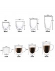 Tazas de café/té de vidrio de doble pared resistentes al calor y tazas de viaje tazas de café dobles con el mango tazas para beb