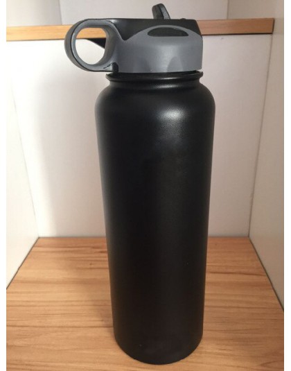 Nuevo frasco aislado de acero inoxidable botella de boca ancha vaso viaje taza enfriador de café con tapa de paja 18/32/40oz con