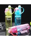 Nuevo 400/600Ml 3 colores sólido plástico Spray fresco verano deporte botella de agua portátil bicicleta coctelera mis botellas 