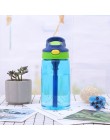 Nuevo 480 ml lindo bebé taza de agua, a prueba de fugas botella de paja tapa de los niños de la escuela al aire libre deporte fr