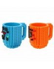 Taza de 350ML para leche café y agua tipo ladrillo integrado tazas soporte de agua para LEGO bloques de construcción diseño rega