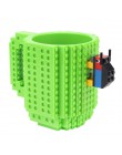 Taza de 350ML para leche café y agua tipo ladrillo integrado tazas soporte de agua para LEGO bloques de construcción diseño rega