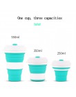 Creativa taza plegable de silicona de 550 ml, taza de agua portátil de viaje, taza de café de sílice, tazas plegables telescópic