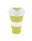 Creativa taza plegable de silicona de 550 ml, taza de agua portátil de viaje, taza de café de sílice, tazas plegables telescópic