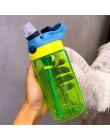 Nuevo, caliente, de moda, de 480 ml lindo bebé taza de agua, a prueba de fugas botella de paja tapa de los niños de la escuela b