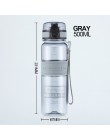 UZSPACE Popular gris botella de agua hombres deporte al aire libre de viaje de mi bebida botella portátil botella de plástico a 