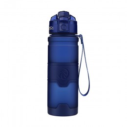 Botella de agua deportiva ZORRI azul oscuro mejor mezclador de proteínas reutilizable botella de agua libre de Bpa senderismo ci