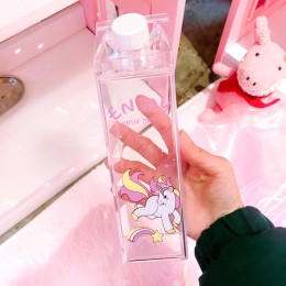 500ml niños bonito unicornio arcoíris botella De Agua deporte gargrafa De Agua coctelera De plástico portátil mi botella De bebe