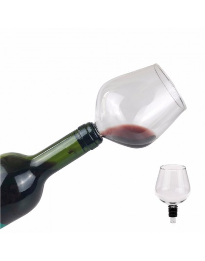 Copa de vino tinto Eflying lion con sello de silicona, beber directamente de botella, 260ml