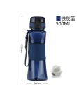 UZSPACE Shaker botellas de agua deportivas creativo tour de camping mi botella de bebida para agua 350/500ml plástico Tritan Dri
