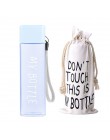 Nueva botella cuadrada de plástico mi botella 500ml para botellas de agua para beber con cuerda transparente o esmerilado deport