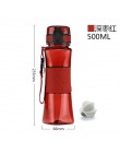 UZSPACE Shaker botellas de agua deportivas creativo tour de camping mi botella de bebida para agua 350/500ml plástico Tritan Dri