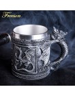 Retro dragón resina Acero inoxidable cerveza taza calavera Caballero jarra Halloween taza de café creativo vikingo taza de té Pu