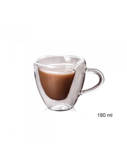 UPORS taza de café de doble pared hecha a mano con aislamiento térmico en forma de corazón taza de té Mini taza de café de doble