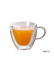 UPORS taza de café de doble pared hecha a mano con aislamiento térmico en forma de corazón taza de té Mini taza de café de doble
