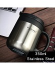Pinkah 400ML 304 termos de acero inoxidable taza de oficina con asa con tapa termos aislantes de té taza térmica de oficina