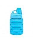 500ML de silicona portátil botella de agua plegable retráctil botella de café de viaje al aire libre bebiendo plegable bebida de