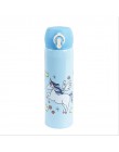 Botellas de agua 500ml Capacidad agua potable dibujos animados unicornio Acero inoxidable frascos botella de agua niños regalo c