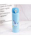 Botellas de agua 500ml Capacidad agua potable dibujos animados unicornio Acero inoxidable frascos botella de agua niños regalo c