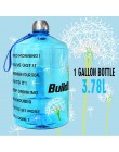 Quifit 128 oz 64 oz 32 oz 1 galón BPA plástico libre botella de agua Jarra calabaza para viaje deportes Fitness gimnasio botella