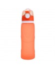 TEENRA 750ML botella de agua plegable de silicona hervidor plegable de silicona botella de agua para deportes al aire libre bote