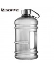 Soffe 2.2L gran capacidad 1/2 galones botella de agua Bpa libre coctelera proteína plástico deporte botellas de agua empuñadura 