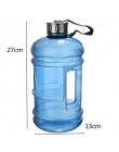 Soffe 2.2L gran capacidad 1/2 galones botella de agua Bpa libre coctelera proteína plástico deporte botellas de agua empuñadura 