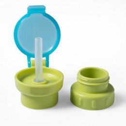 No derrames Choke Linda tapa del adaptador de la botella de agua con tubo de pajita para bebés infantes chico alimentador de beb