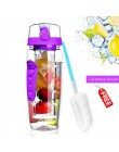 Botella de agua de Infusor de fruta 1000ml agua libre de bpa + botellas botella de gimnasio reutilizable tapa superior de la beb