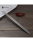 VandHome 5 par/set palillos chinos de Metal antideslizantes de acero inoxidable conjunto de palillos reutilizables para comida S