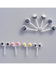 10 unids/lote hermoso palillos para fruta de plástico hermoso Ojo de dibujos animados tenedores Bento decorativo vajilla Picks p