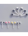 Nuevo 10 unids/lote bonitos palillos para fruta de plástico adorables ojos de dibujos animados tenedores Bento vajilla decorativ
