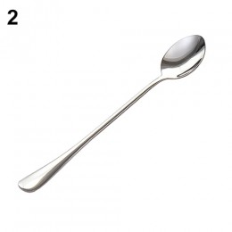 1 pieza de mango largo de acero inoxidable té cuchara de café cóctel helado sopa cucharas cubertería utensilios de cocina