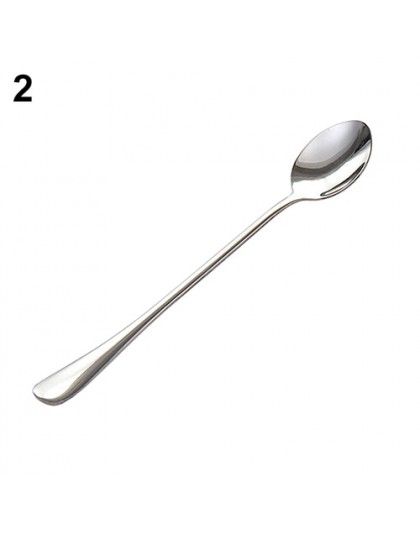1 pieza de mango largo de acero inoxidable té cuchara de café cóctel helado sopa cucharas cubertería utensilios de cocina