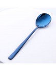 El comprador estrella 8 colores de cuchara de acero inoxidable con mango largo hielo cuchara para té café cocina cucharas, vajil