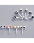 Sdr 10 unids/lote palillos para fruta de plástico bonitos ojos de dibujos animados tenedores Bento vajilla decorativa selección 