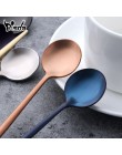 8 cucharas de té de acero inoxidable pequeñas cucharas de café cubiertos de oro única cuchara de postre pequeña de oro