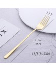 Tenedor de acero inoxidable 18/8 Corea Tenedor de postre colorido mango largo oro azul tenedor negro para fiesta de Hotel Envío 