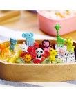 10 unids/pack granja Animal de la fruta tenedor Mini niños de dibujos animados de postre de pastel de merienda a palillo Bento a