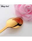 1 Uds. Mini cuchara de té juego de cubiertos de acero inoxidable única cuchara de postre de arco iris cucharas de té de oro cuch