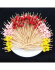 100pc12cm corazón flor bambú recoger bufet magdalenas y frutas tenedor fiesta postre ensalada palillo cóctel pincho para la deco