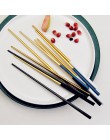 Palillos chinos cuadrados de acero inoxidable 304 de lujo titanio oro rosa Sushi Hashi coloridos palillos chinos japoneses 1 par