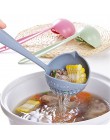 2 en 1 creativo cuchara de sopa de paja de trigo mango largo preciosas cucharas para Avena con filtro de vajilla herramientas de
