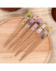 5 pares de vajilla hecha a mano paquete de herramientas de regalo de palillos chinos japoneses varas naturales estilo bambú Set 