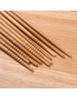 5 pares de vajilla hecha a mano paquete de herramientas de regalo de palillos chinos japoneses varas naturales estilo bambú Set 
