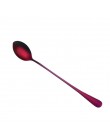 Cuchara colorida de acero inoxidable 410 19,5*3 cm cucharas de mango largo cubiertos utensilios para beber café Gadget de cocina